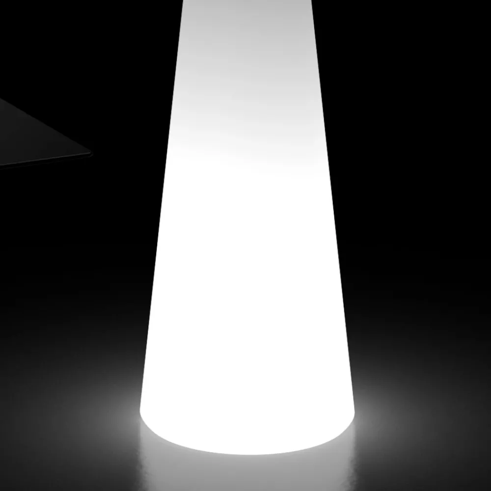 Viadurini in the Garden Lichtmöbel|Garten Beistelltisch-Außenleuchttisch mit LED-Lichtbasis und runder Platte Made in Italy - Forlina