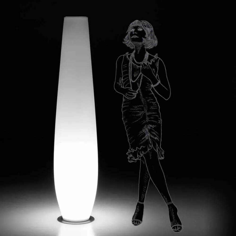Viadurini in the Garden Lichtmöbel-Außenleuchtvase mit LED-Licht aus Polyethylen Made in Italy - Nadai