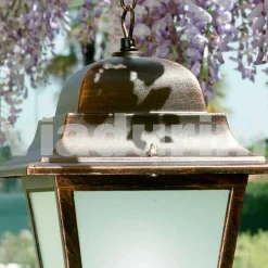 Viadurini Lighting Pendelleuchten Vintage-Außenpendelleuchte aus Aluminium, hergestellt in Italien, Aquilina