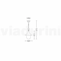 Viadurini Lighting Pendelleuchten Vintage-Außenpendelleuchte aus Aluminium, hergestellt in Italien, Anusca