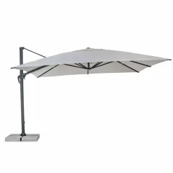 Viadurini in the Garden Gartenschirm-Außenschirm 4x4 aus hellgrauem Polyester und Aluminium - Daniel