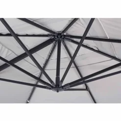 Viadurini in the Garden Gartenschirm-Außenschirm 4x4 aus hellgrauem Polyester und Aluminium - Daniel