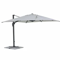 Viadurini in the Garden Gartenschirm-Außenschirm, 3x3 mit hellgrauem Stoff und anthrazitfarbener Struktur - Dalton