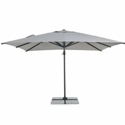 Viadurini in the Garden Gartenschirm-Außenschirm, 3x3 mit hellgrauem Stoff und anthrazitfarbener Struktur - Dalton