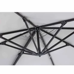 Viadurini in the Garden Gartenschirm-Außenschirm, 3x3 mit hellgrauem Stoff und anthrazitfarbener Struktur - Dalton