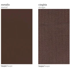 Viadurini in the Garden Gartensofas-Außensessel mit rechter Ecke aus Aluminium und Gurten Made in Italy - Juliediv