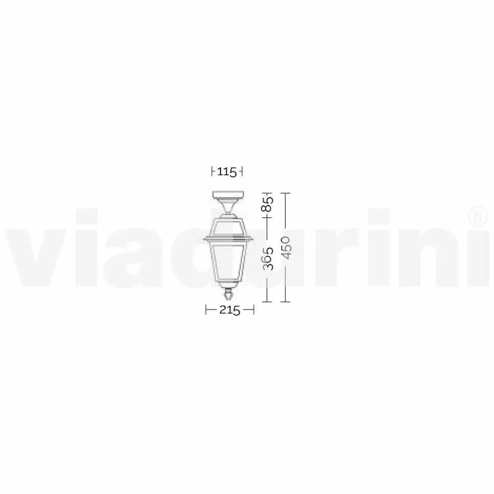 Viadurini Lighting Gartenlaternen-Außenstehleuchte aus Aluminium, made in Italy, Kristel