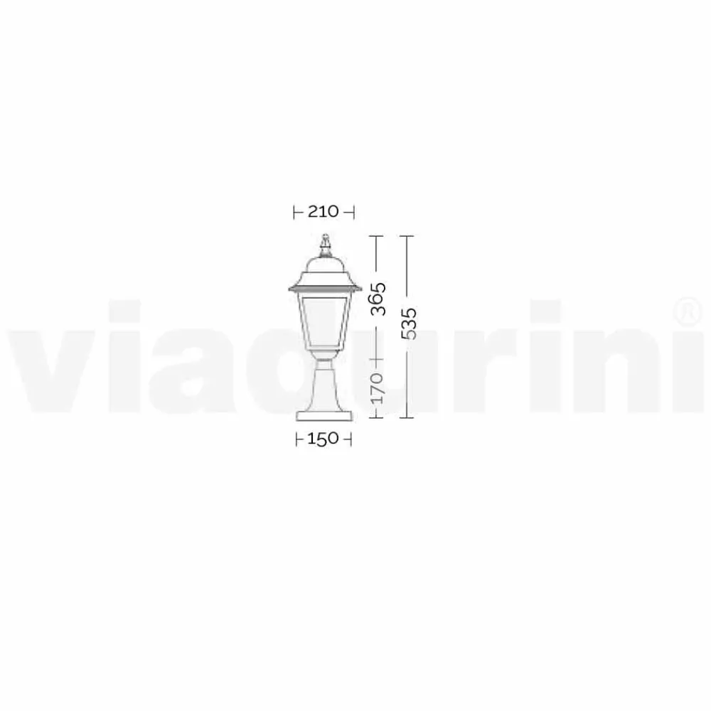 Viadurini Lighting Gartenlaternen-Außenstehleuchte aus Aluminium, hergestellt in Italien, Aquilina