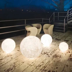 In-es.artdesign Design Beleuchtung-Außenstehleuchte Ex.Moon in Nebulite