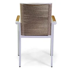 Viadurini in the Garden Gartenstühle Metall-Außenstuhl aus Aluminium, Sitz und Rückenlehne aus Seil - Detail