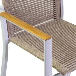 Viadurini in the Garden Gartenstühle Metall-Außenstuhl aus Aluminium, Sitz und Rückenlehne aus Seil - Detail