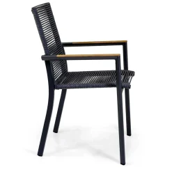 Viadurini in the Garden Gartenstühle Metall-Außenstuhl aus Aluminium, Sitz und Rückenlehne aus Seil - Detail