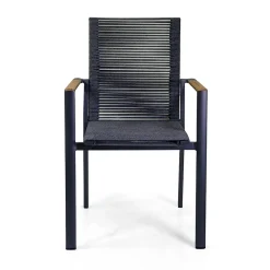 Viadurini in the Garden Gartenstühle Metall-Außenstuhl aus Aluminium, Sitz und Rückenlehne aus Seil - Detail