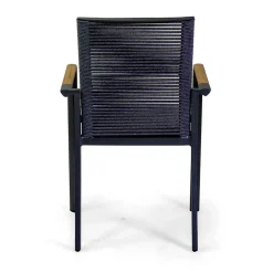 Viadurini in the Garden Gartenstühle Metall-Außenstuhl aus Aluminium, Sitz und Rückenlehne aus Seil - Detail