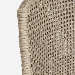 Viadurini in the Garden Gartenstühle Holz-Außenstuhl aus Seil und Stoff mit Teakholzsockel, Homemotion 2 Stück - Lesya