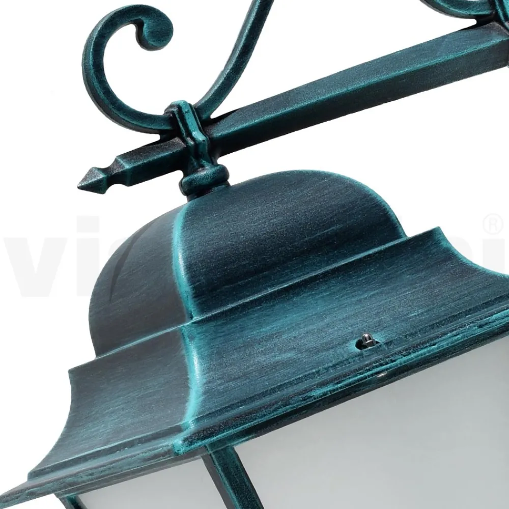 Viadurini Lighting Garten-Wandlampen-Außenwandleuchte aus Aluminium und sandgestrahltem Glas - Alchemist