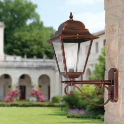 Viadurini Lighting Garten-Wandlampen-Außenwandleuchte aus Aluminium und transparentem Glas - Alchemist