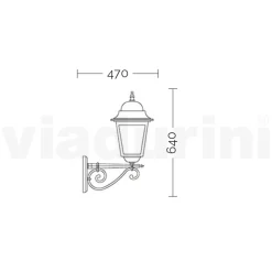 Viadurini Lighting Garten-Wandlampen-Außenwandleuchte aus Aluminium und transparentem Glas - Alchemist