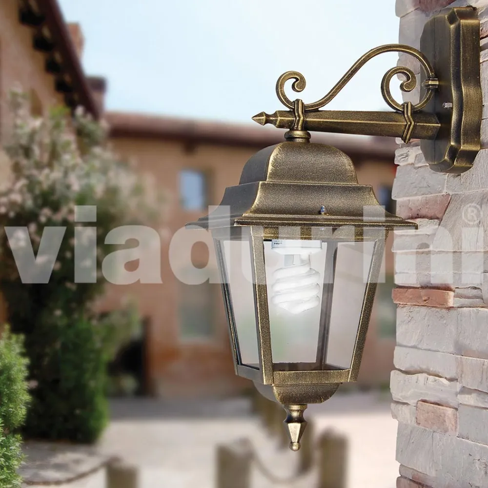 Viadurini Lighting Pendelleuchten Vintage-Außenwandleuchte aus Aluminium, hergestellt in Italien, Aquilina