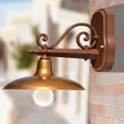 Viadurini Lighting Garten-Wandlampen-Außenwandleuchte aus Aluminium und Messing, hergestellt in Italien – Adela