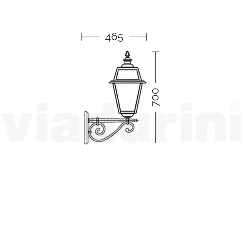 Viadurini Lighting Garten-Wandlampen-Außenwandleuchte aus Aluminium, hergestellt in Italien, Vintage – Vivian