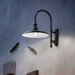 Ferroluce Garten-Wandlampen-Außenwandleuchte aus Aluminium im klassischen Design Made in Italy - Campobasso