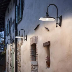 Ferroluce Garten-Wandlampen-Außenwandleuchte aus Aluminium im klassischen Design Made in Italy - Campobasso