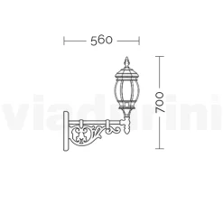 Viadurini Lighting Garten-Wandlampen-Außenwandleuchte aus Aluminium, hergestellt in Italien – Leona