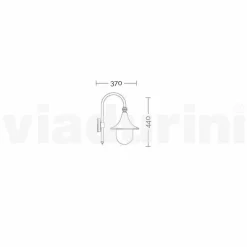 Viadurini Lighting Garten-Wandlampen-Außenwandleuchte aus Aluminiumdruckguss, hergestellt in Italien, Anusca