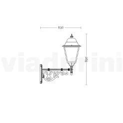 Viadurini Lighting Garten-Wandlampen-Außenwandleuchte aus Aluminium und Glas, hergestellt in Italien, Vintage – Bonaria