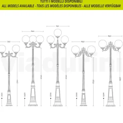 Viadurini Lighting Garten-Wandlampen-Außenwandleuchte aus Aluminium mit opaler Acrylkugel - Trovaanthrazit