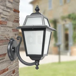 Viadurini Lighting Garten-Wandlampen-Außenwandleuchte aus Aluminiumdruckguss und Glas Made in Italy - Elric