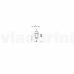 Viadurini Lighting Garten-Wandlampen-Außenwandleuchte aus Aluminium, hergestellt in Italien, Anika