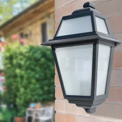 Viadurini Lighting Garten-Wandlampen-Außenwandleuchte aus anthrazitfarbenem Aluminium und Glas Made in Italy - Elric