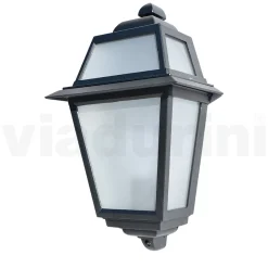 Viadurini Lighting Garten-Wandlampen-Außenwandleuchte aus anthrazitfarbenem Aluminium und Glas Made in Italy - Elric