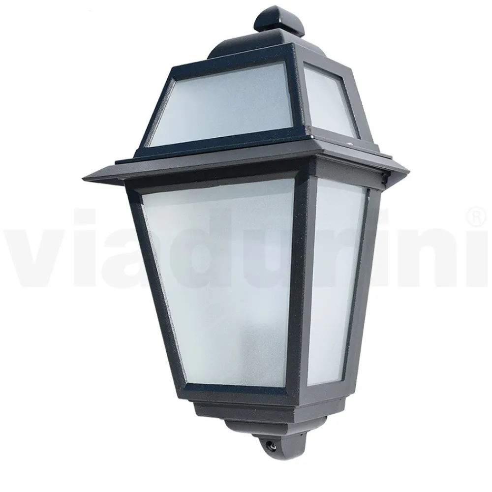 Viadurini Lighting Garten-Wandlampen-Außenwandleuchte aus anthrazitfarbenem Aluminium und Glas Made in Italy - Elric