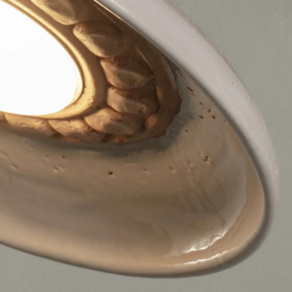 Toscot Garten-Wandlampen-Außenwandleuchte aus Galestro und Metall handgefertigt in Italien - Spoleto