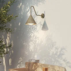 Viadurini Lighting Garten-Wandlampen-Außenwandleuchte aus Glas und Messing, hergestellt in Italien – Rain