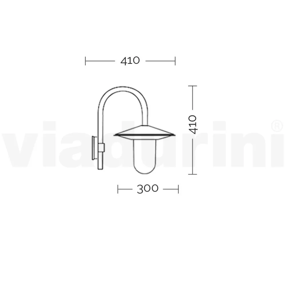 Viadurini Lighting Garten-Wandlampen-Außenwandleuchte aus grauem Aluminium, hergestellt in Italien – Belen