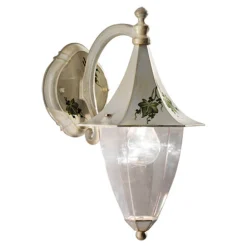 Ferroluce Garten-Wandlampen-Außenwandleuchte aus handbemaltem Aluminium und Edere-Dekoration - Arezzo