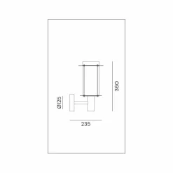 Il Fanale Garten-Wandlampen-Außenwandleuchte aus Messing und weißem Glas - Loggia von