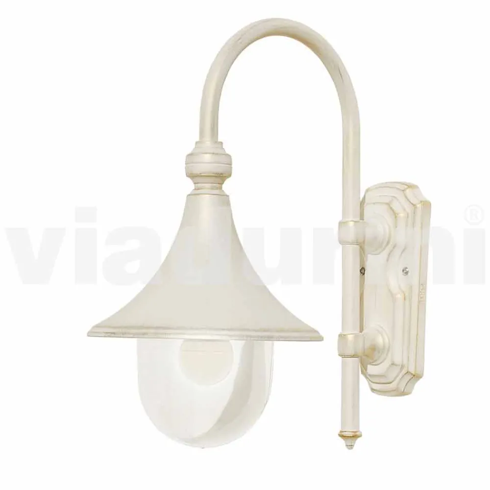 Viadurini Lighting Garten-Wandlampen-Außenwandleuchte aus weißem Aluminium, hergestellt in Italien, Anusca