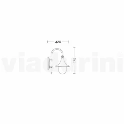 Viadurini Lighting Garten-Wandlampen-Außenwandleuchte aus weißem Aluminium, hergestellt in Italien, Anusca