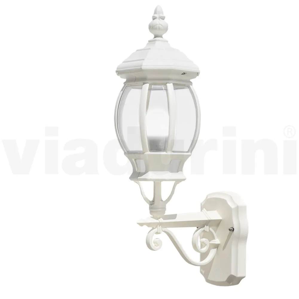 Viadurini Lighting Garten-Wandlampen-Außenwandleuchte im Vintage-Stil aus weißem Aluminium, hergestellt in Italien – Dodo