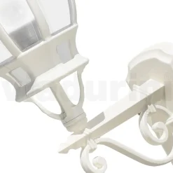 Viadurini Lighting Garten-Wandlampen-Außenwandleuchte im Vintage-Stil aus weißem Aluminium, hergestellt in Italien – Dodo