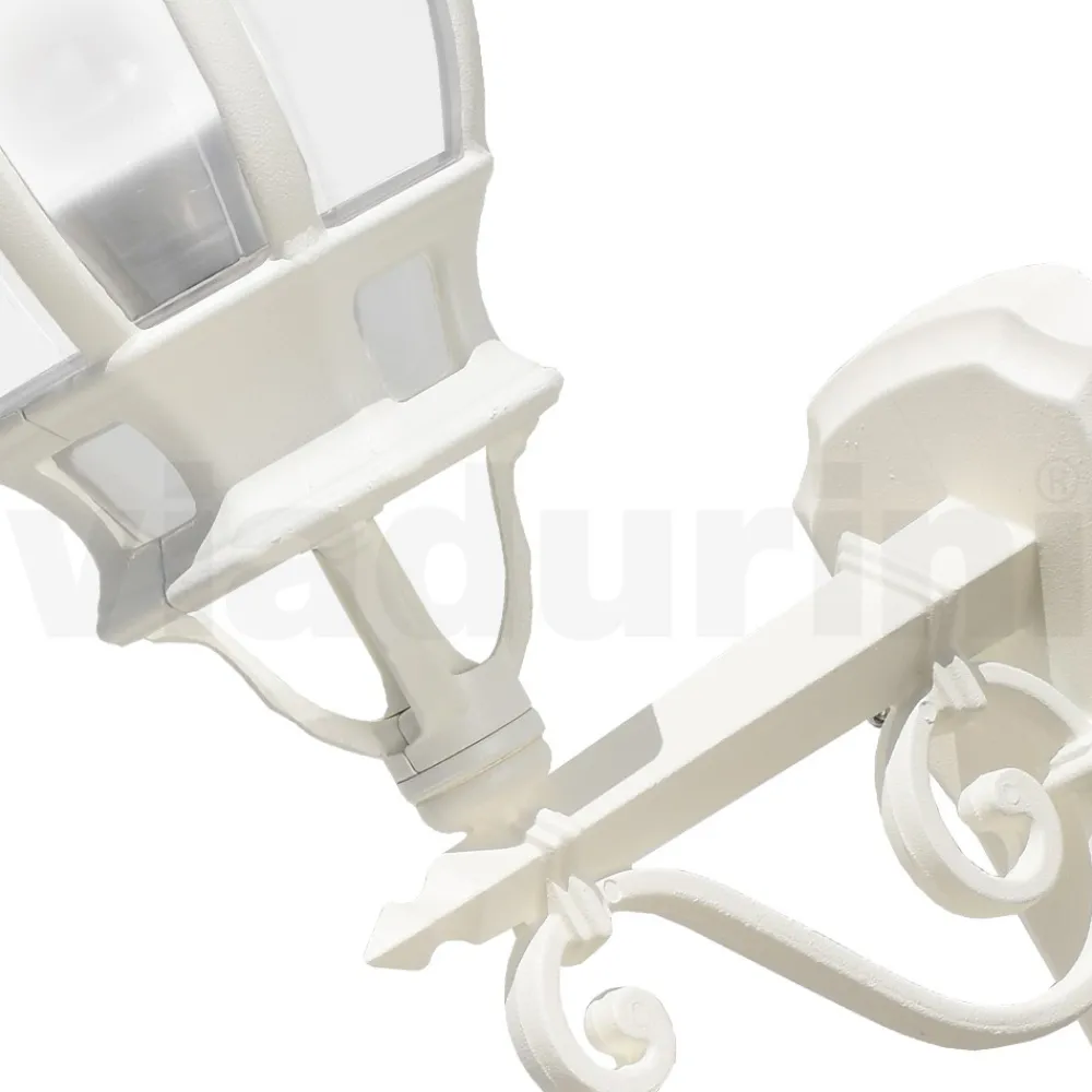 Viadurini Lighting Garten-Wandlampen-Außenwandleuchte im Vintage-Stil aus weißem Aluminium, hergestellt in Italien – Dodo