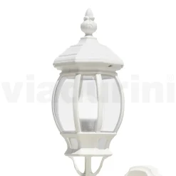 Viadurini Lighting Garten-Wandlampen-Außenwandleuchte im Vintage-Stil aus weißem Aluminium, hergestellt in Italien – Dodo