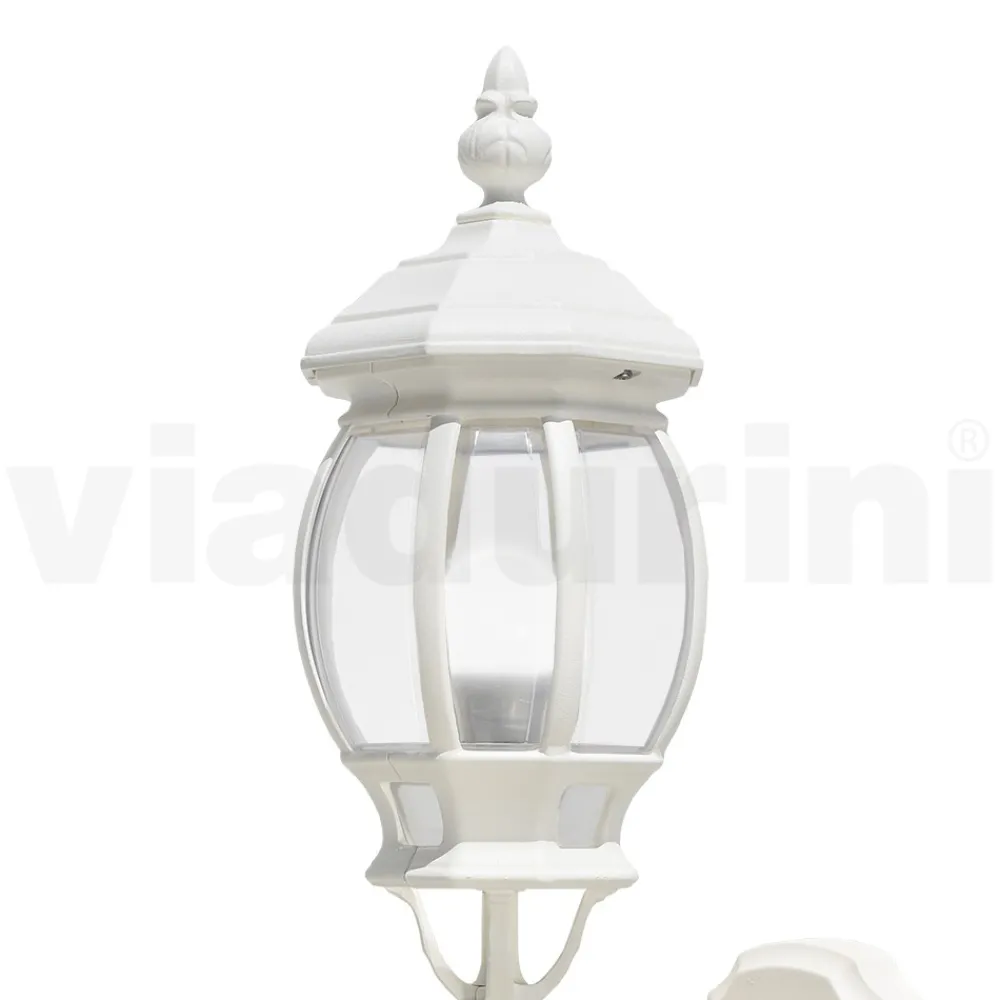 Viadurini Lighting Garten-Wandlampen-Außenwandleuchte im Vintage-Stil aus weißem Aluminium, hergestellt in Italien – Dodo