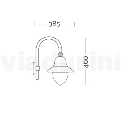 Viadurini Lighting Garten-Wandlampen-Außenwandleuchte im Vintage-Stil aus Aluminium, hergestellt in Italien – Cassandra