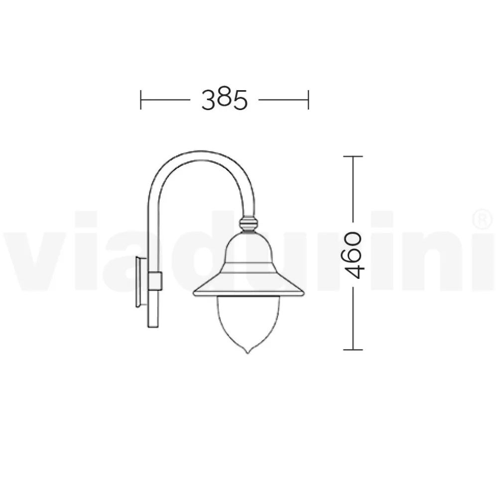 Viadurini Lighting Garten-Wandlampen-Außenwandleuchte im Vintage-Stil aus Aluminium, hergestellt in Italien – Cassandra